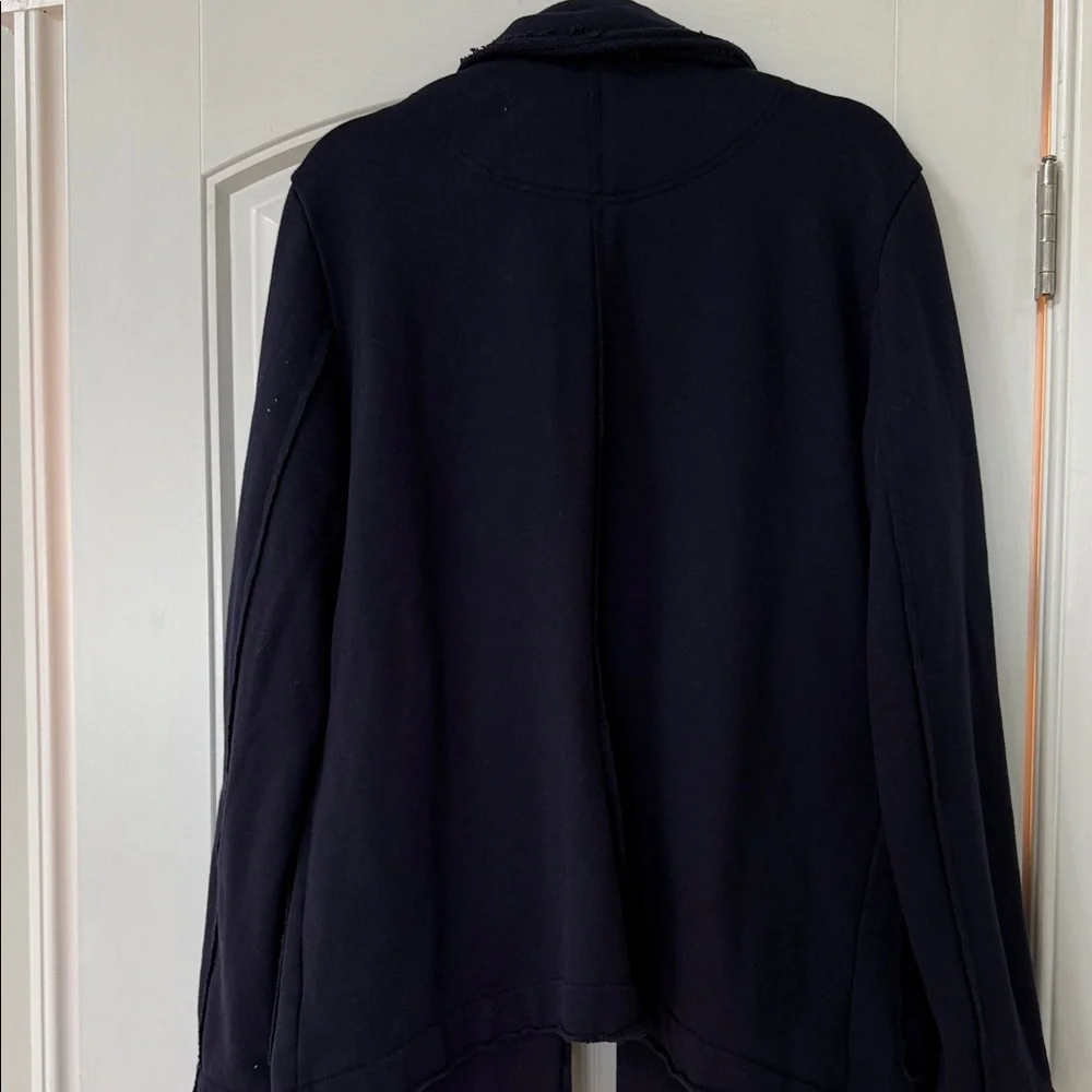 Anthropologie-Pilcro Navy Knit Blazer  NWT Size L Similar to Frank & Eileen - Picture 3 of 3